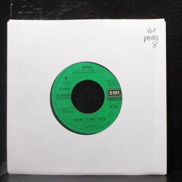 Zwol - New York City 7" VG+ Promo Vinyl 45 EMI America P-8005 USA 1978 - Shuga Records