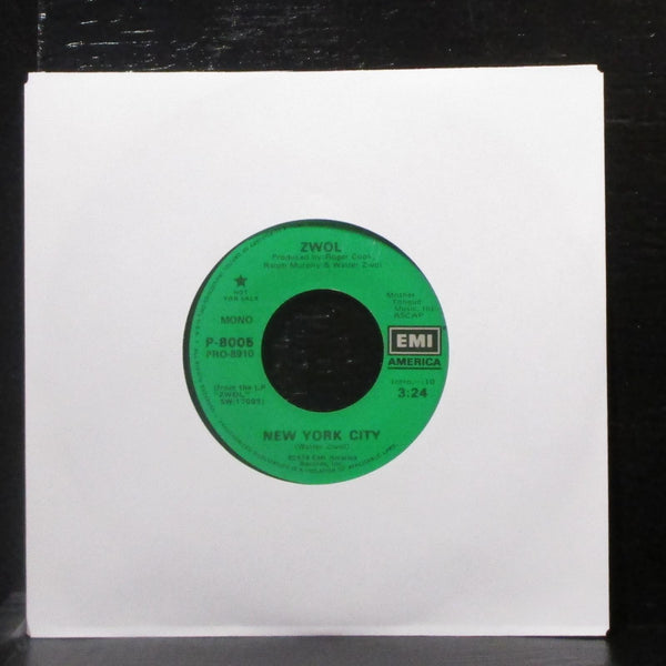 Zwol - New York City 7" VG+ Promo Vinyl 45 EMI America P-8005 USA 1978 - Shuga Records
