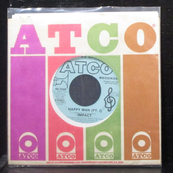 Impact - Happy Man 7" VG+ Promo Vinyl 45 ATCO 45-7049 USA 1976 - Shuga Records