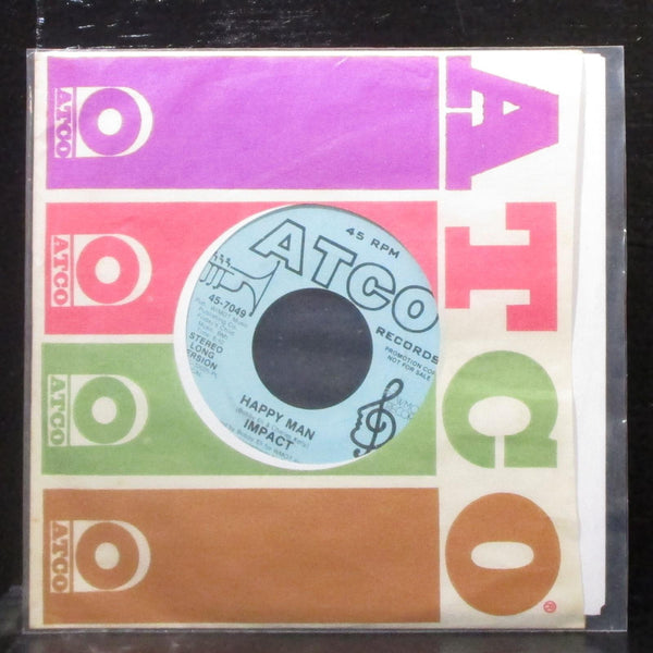 Impact - Happy Man 7" VG+ Promo Vinyl 45 ATCO 45-7049 USA 1976 - Shuga Records
