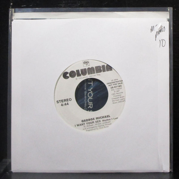 George Michael - I Want Your Sex 7" Mint- Promo Vinyl 45 Columbia 38-07164 USA - Shuga Records