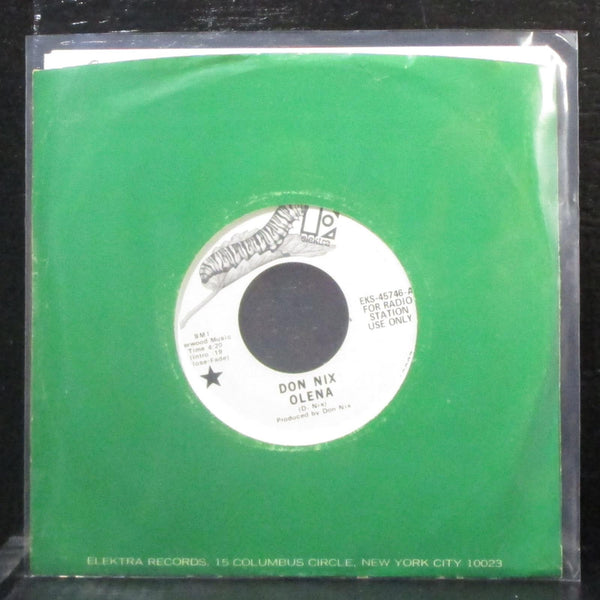Don Nix - Oleana / Riding The Blinds 7" VG+ Promo Vinyl 45 Elektra EKS-45746 USA - Shuga Records