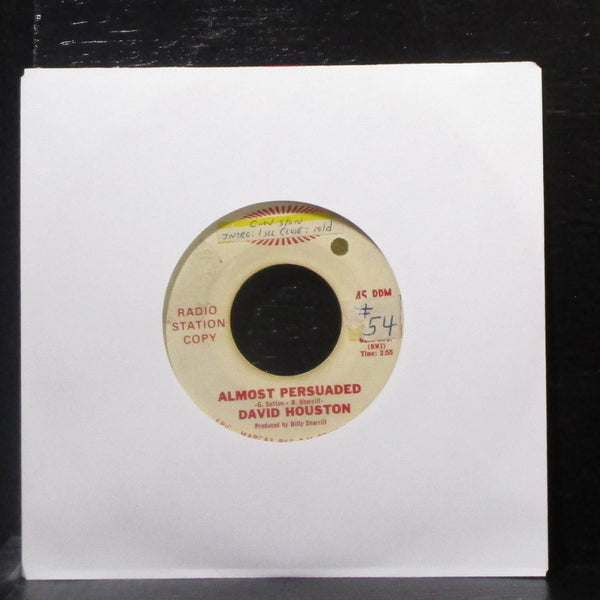 David Houston - Almost Persuaded 7" VG+ Promo Red Vinyl 45 Epic 5-10025 - Shuga Records