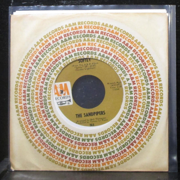 The Sandpipers - Softly / Cancion De Amor 7" Mint- Vinyl 45 A&M 968 USA 1967 - Shuga Records