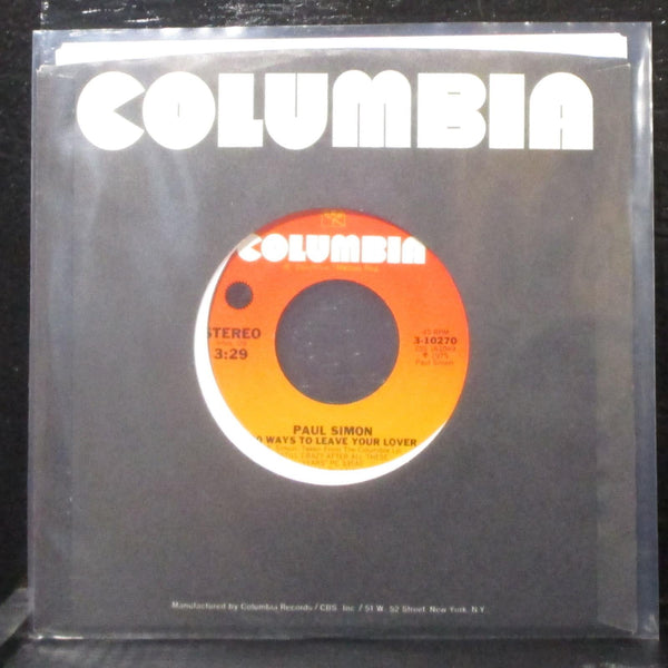 Paul Simon - 50 Ways To Leave Your Lover 7" Mint- Vinyl 45 Columbia 3-10270 - Shuga Records