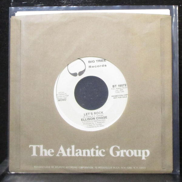 Ellison Chase - Let's Rock 7" VG+ Promo Vinyl 45 Big Tree BT 16072 USA 1976 - Shuga Records