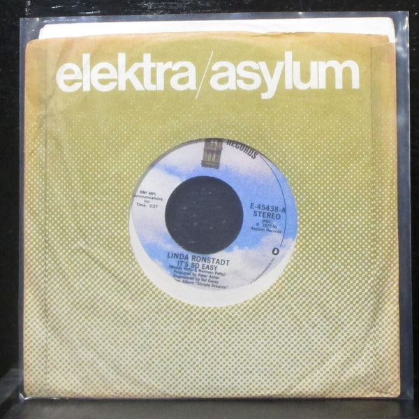 Linda Ronstadt - It's So Easy / Lo Siento Mi Vida 7" Mint- Vinyl 45 Asylum 1977 - Shuga Records