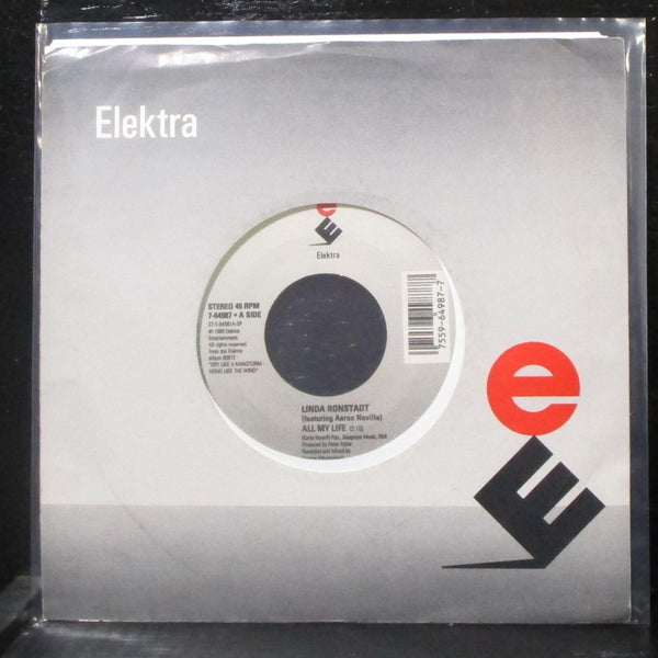 Linda Ronstadt - All My Life / Shattered 7" Mint- Vinyl 45 Elektra 7-64987 USA - Shuga Records