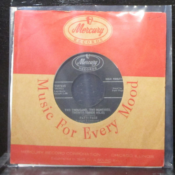 Patti Page - Promise Me Thomas 7" VG+ Vinyl 45 Mercury 71597X45 USA - Shuga Records