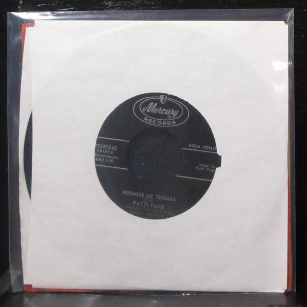Patti Page - Promise Me Thomas 7" VG+ Vinyl 45 Mercury 71597X45 USA - Shuga Records