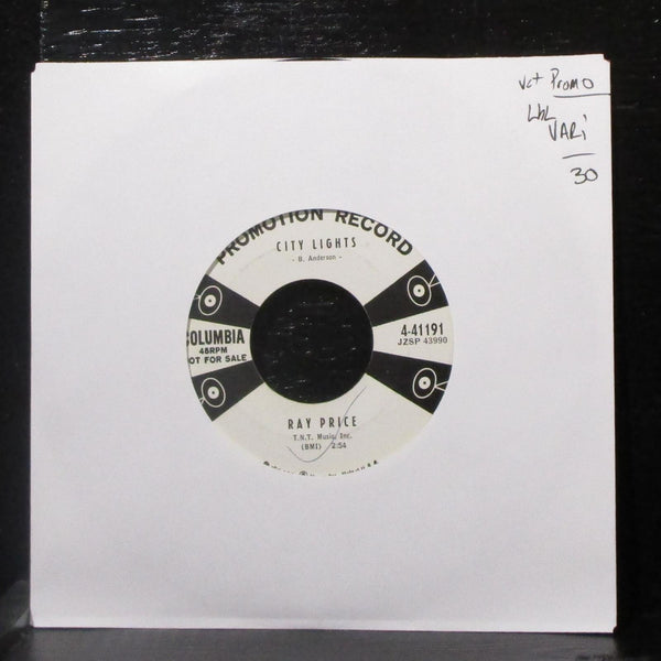 Ray Price - City Lights / Invitation To The Blues 7" VG+ Promo Vinyl 45 lbl var - Shuga Records