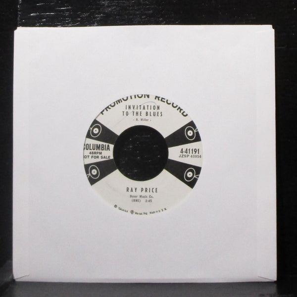 Ray Price - City Lights / Invitation To The Blues 7" VG+ Promo Vinyl 45 lbl var - Shuga Records
