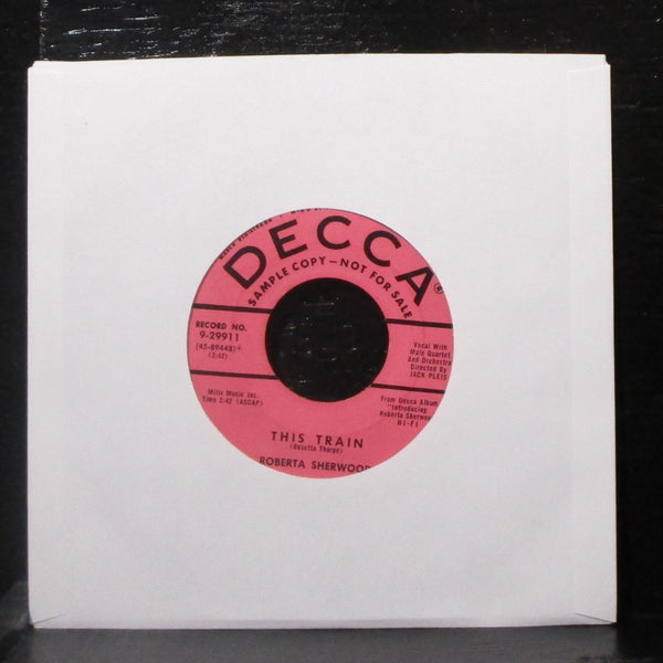 Roberta Sherwood - Lazy River / This Train 7" VG+ Promo Vinyl 45 Decca 9-29911 - Shuga Records