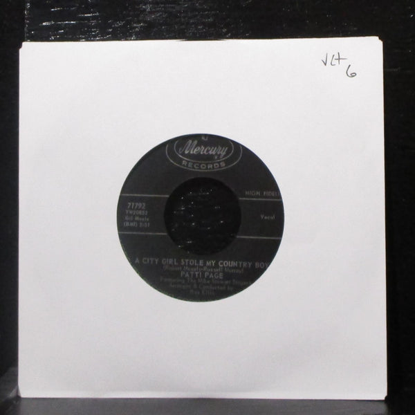 Patti Page - Dondi / A City Girl Stole My Country Boy 7" VG+ Vinyl 45 Mercury - Shuga Records