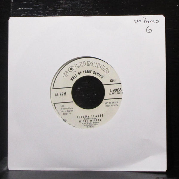 Mitch Miller - Autumn Leaves/ Under Paris Skies 7" VG+ Promo Vinyl 45 Columbia - Shuga Records