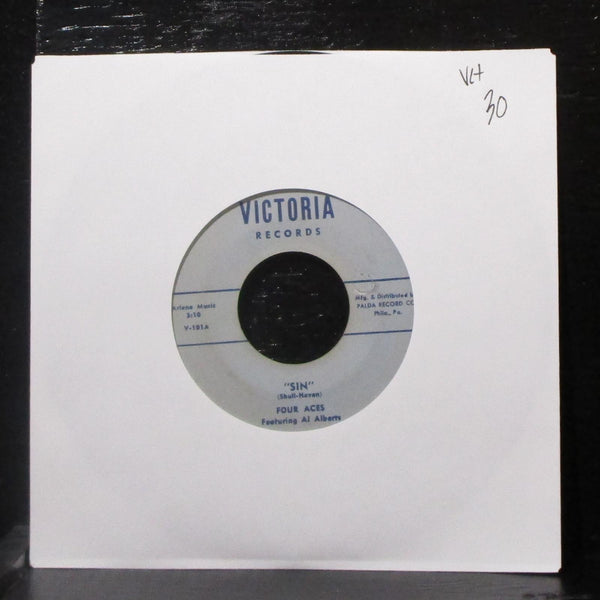 Four Aces & Al Alberts - Sin / Arizona Moon 7" VG+ Vinyl 45 Victoria V-101 USA - Shuga Records