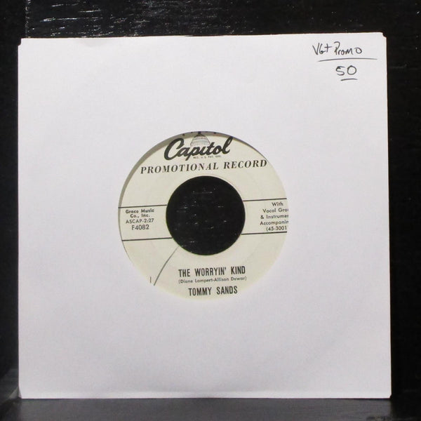 Tommy Sands - The Worryin' Kind / Bigger Than Texas 7" VG+ Promo Vinyl 45 - Shuga Records