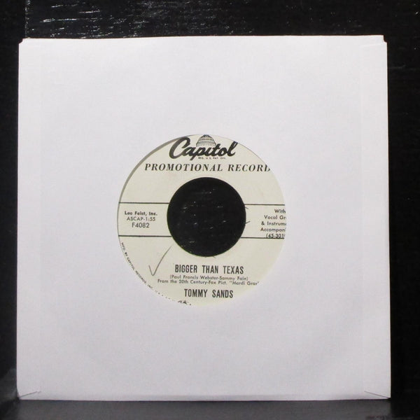 Tommy Sands - The Worryin' Kind / Bigger Than Texas 7" VG+ Promo Vinyl 45 - Shuga Records