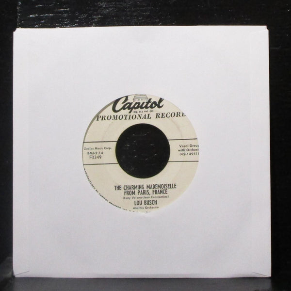 Lou Busch - 11th Hour Melody 7" VG+ Promo Vinyl 45 Capitol F3349 USA 1955 - Shuga Records