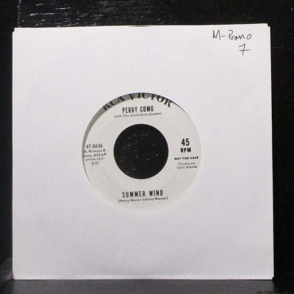 Perry Como - Summer Wind / Oowee, Oowee 7" Mint- Promo Vinyl 45 RCA 47-8636 - Shuga Records