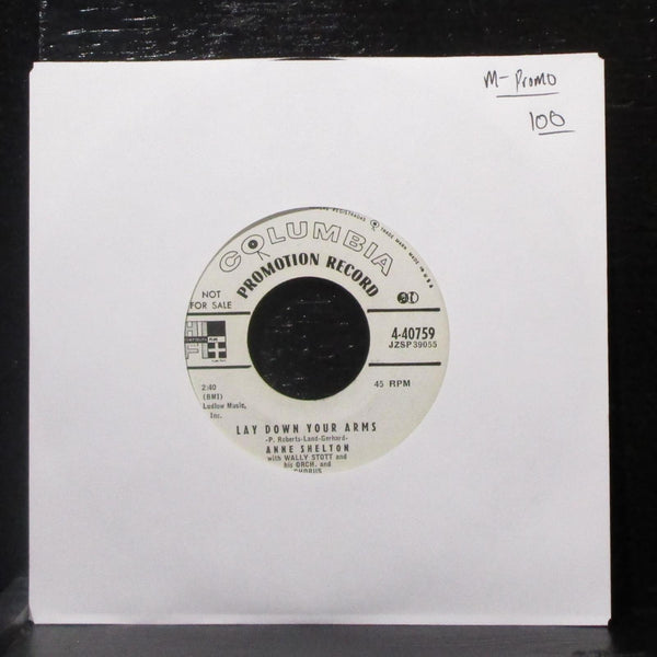 Anne Shelton - Lay Down Your Arms 7" Mint- Promo Vinyl 45 Columbia 4-40759 - Shuga Records