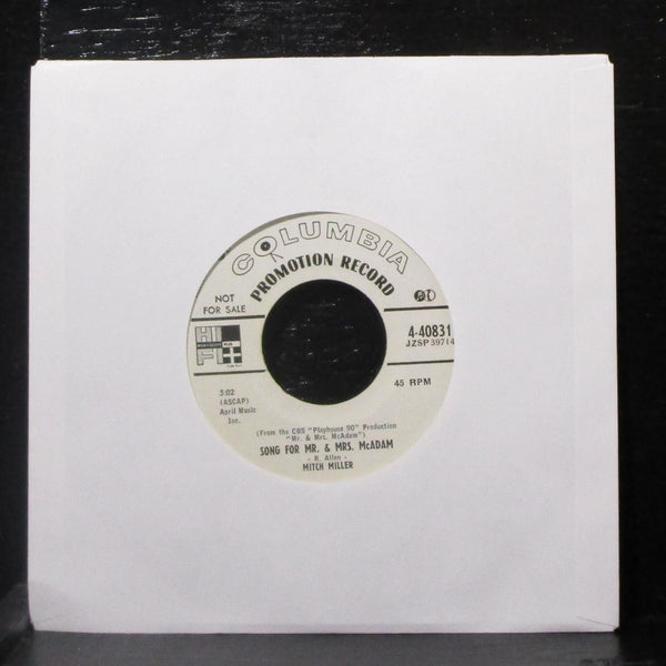 Mitch Miller - Song For Mr. & Mrs. McAdam 7" Mint- Promo Vinyl 45 Columbia - Shuga Records