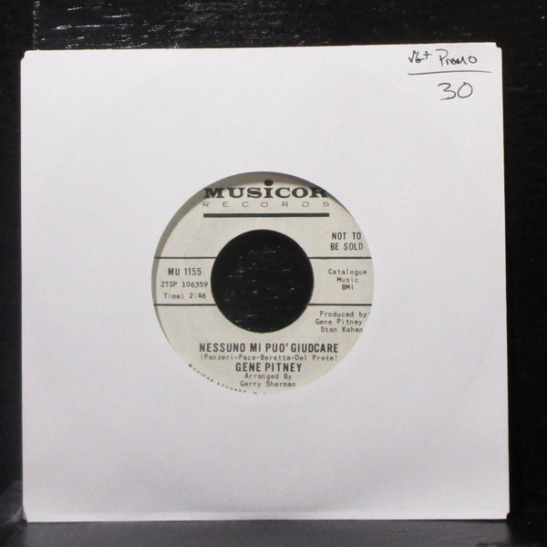 Gene Pitney - Nessuno Mi Puo' Giudcare / Lei Mi Aspetta 7" VG+ Vinyl 45 Musicor - Shuga Records