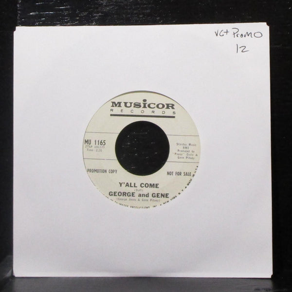 George & Gene - Y'All Come / That's All It Took 7" VG+ Promo Vinyl 45 Musicor - Shuga Records