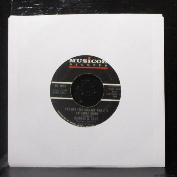 George & Gene - Wreck On The Highway 7" VG+ Vinyl 45 Musicor MU 1066 USA 1965 - Shuga Records