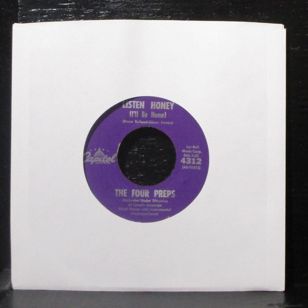 The Four Preps - Down By The Station / Listen Honey 7" Mint- Vinyl 45 Capitol - Shuga Records
