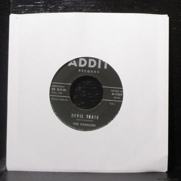 The Ramblers - Devil Train / Rambling 7" VG+ Vinyl 45 Addit A-1257 USA 1960 - Shuga Records