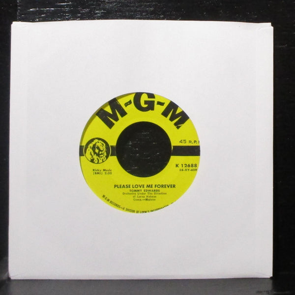 Tommy Edwards - It's All In The Game / Please Love Me Forever 7" VG+ Vinyl 45 - Shuga Records