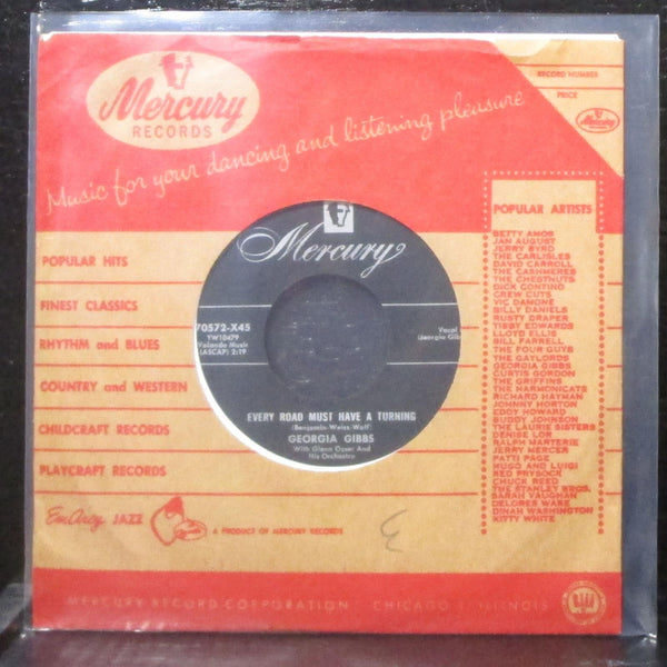 Georgia Gibbs - Dance With Me Henry 7" VG+ Vinyl 45 Mercury 70572-X45 USA - Shuga Records