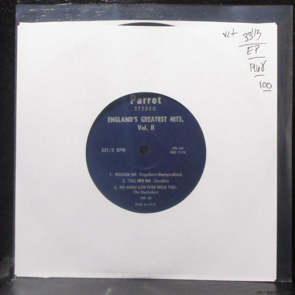 Various Artists - England's Greatest Hits, Vol. II EP 7" VG+ 33 Parrot SBG 58 - Shuga Records