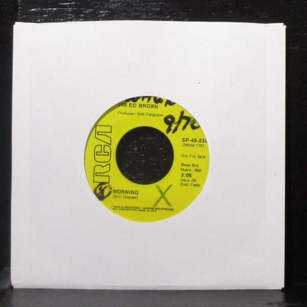 Jim Ed Brown - Morning 7" VG+ Promo Vinyl 45 RCA SP-45-230 USA 1970 - Shuga Records