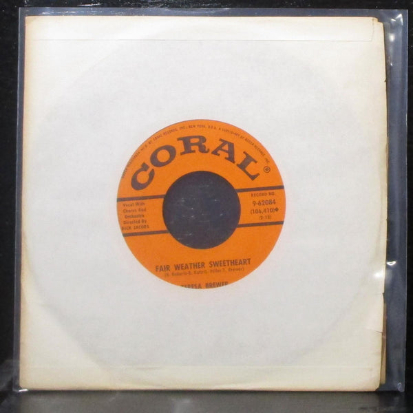 Teresa Brewer - Heavenly Lover / Fair Weather Sweetheart 7" Mint- Vinyl 45 Coral - Shuga Records
