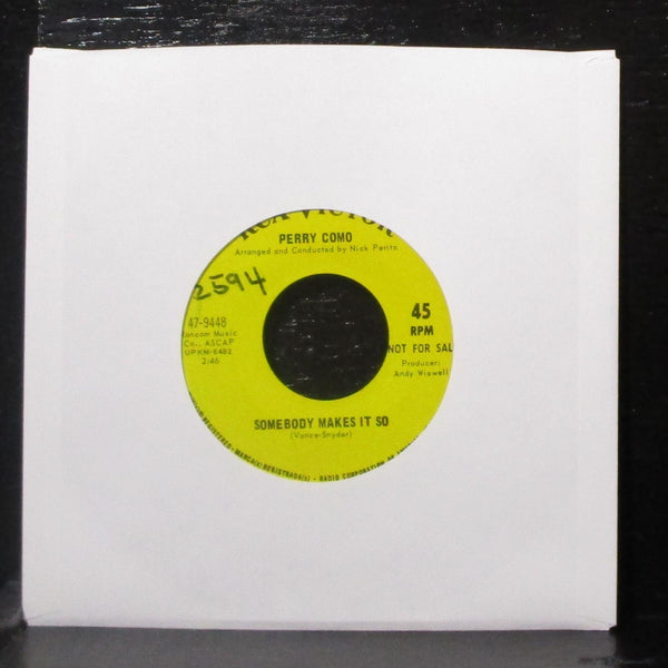 Perry Como - The Father Of Girls / Somebody Makes It So 7" Mint- Promo 45 RCA - Shuga Records