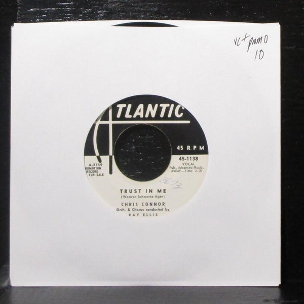 Chris Connor - Trust In Me / Mixed Emotions 7" VG+ Promo Vinyl 45 Atlantic 1957 - Shuga Records