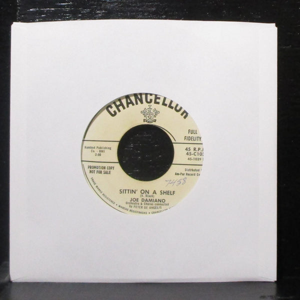 Joe Damiano - I Cried / Sittin' On A Shelf 7" VG+ Promo Vinyl 45 Chancellor 1959 - Shuga Records