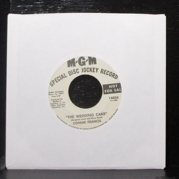 Connie Francis - The Wedding Cake 7" Mint- Promo Vinyl 45 MGM 14034 USA 1969 - Shuga Records