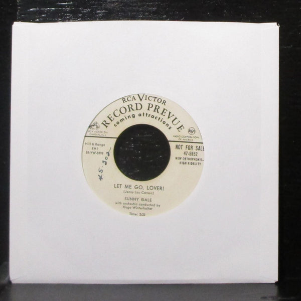 Sunny Gale - Unsuspecting Heart / Let Me Go, Lover! 7" VG+ Promo Vinyl 45 RCA - Shuga Records