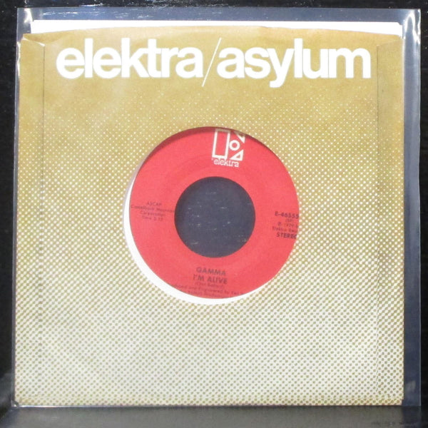 Gamma - I'm Alive / Solar Heat 7" Mint- Vinyl 45 Elektra E-46555 USA 1979 - Shuga Records