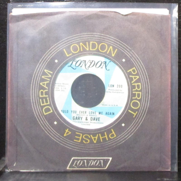 Gary & Dave - Could You Ever Love Me Again 7" VG+ Vinyl 45 Lodon LON 200 USA - Shuga Records