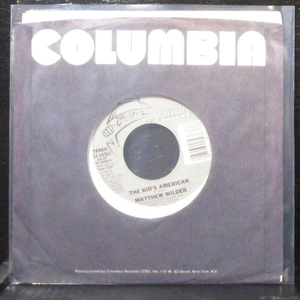 Matthew Wilder - The Kid's American / Ladder Of Lovers 7" Mint- 45 Private I USA - Shuga Records
