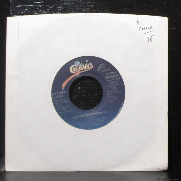 Matthew Wilder - Bouncin' Off The Walls / Love Of An Amazon 7" Mint- 45 Canada - Shuga Records