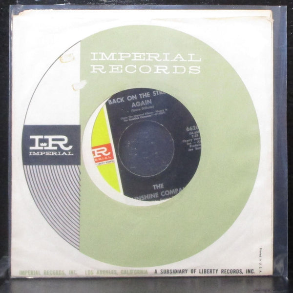 The Sunshine Company - Back On The Street Again 7" Mint- Vinyl 45 Imperial 66260 - Shuga Records
