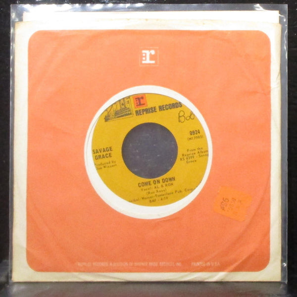 Savage Grace - Come On Down / Hymn To Freedom 7" Mint- Vinyl 45 Reprise 1970 - Shuga Records