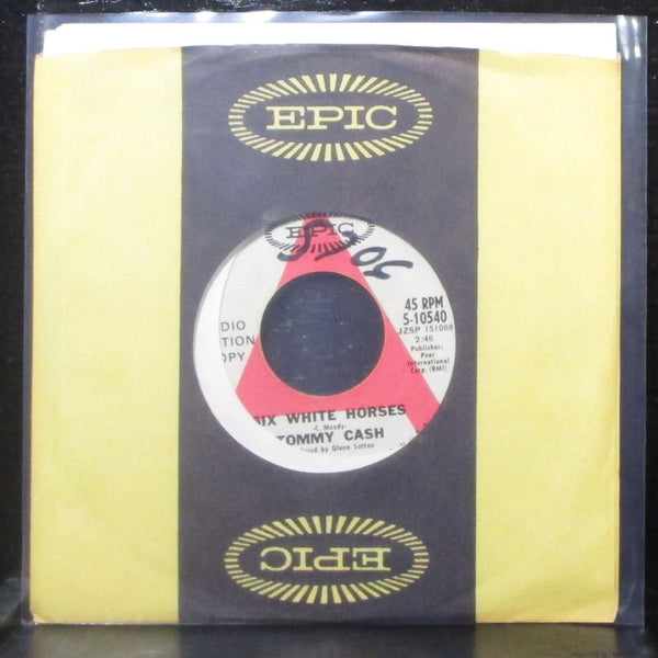Tommy Cash - Six White Horses / I Owe The World To You 7" VG+ Promo Vinyl 45 - Shuga Records
