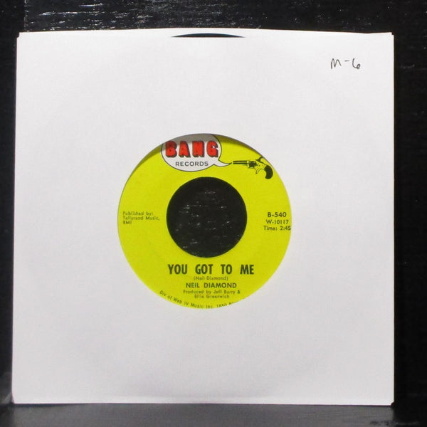 Neil Diamond - You Got To Me / Someday Baby 7" Mint- Vinyl 45 Bang B-540 USA - Shuga Records