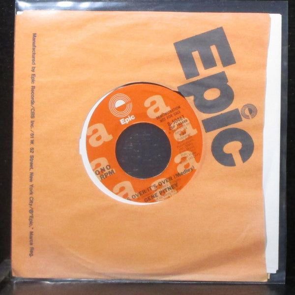 Gene Pitney - It's Over/It's Over (Medley) 7" Mint- Promo Vinyl 45 Epic 8-50461 - Shuga Records